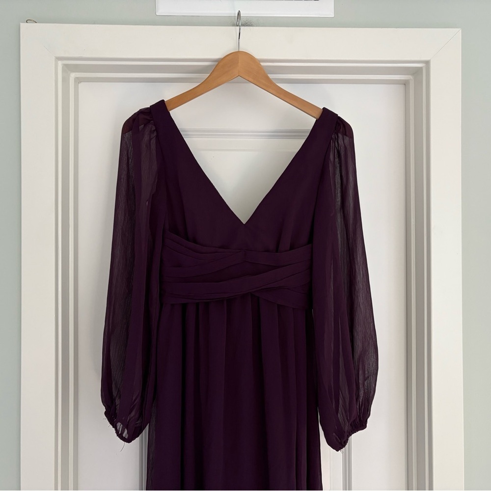 NWT Enchant My Love Dark Purple Maxi Dress XS - Picture 4 of 8